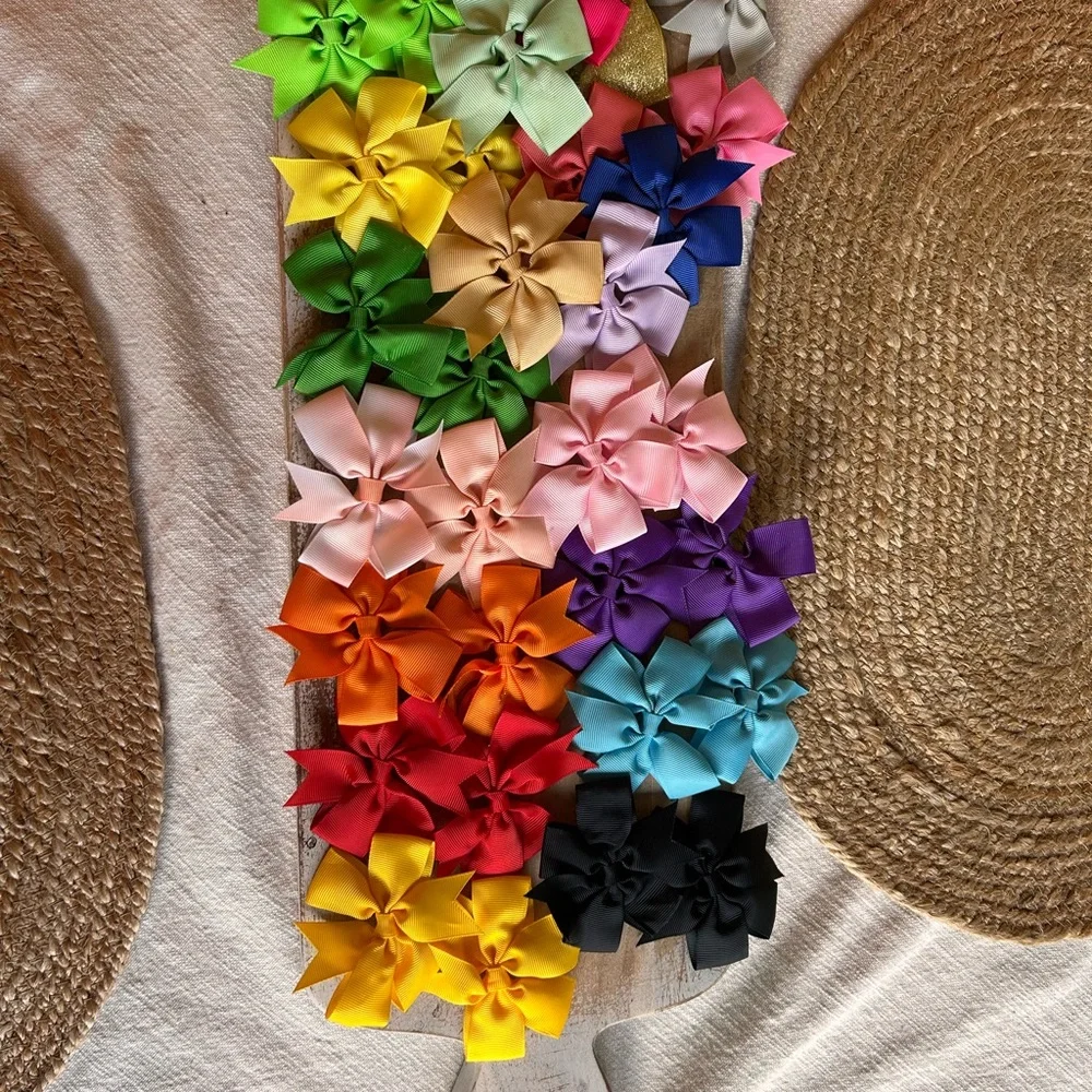 Clip on Satin Hair Bows lot